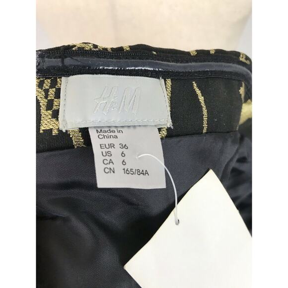 H&M Metallic Print Strapless Bodycon Mini Dress - Picture 9 of 9